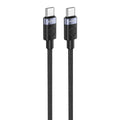 FONENG X115 USB-A to Type-C Braided Cable 1M Black – 18W Fast Charging