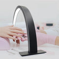 Half Moon Light Lamp in black, professional ARC desk lamp for lash extensions and nail art