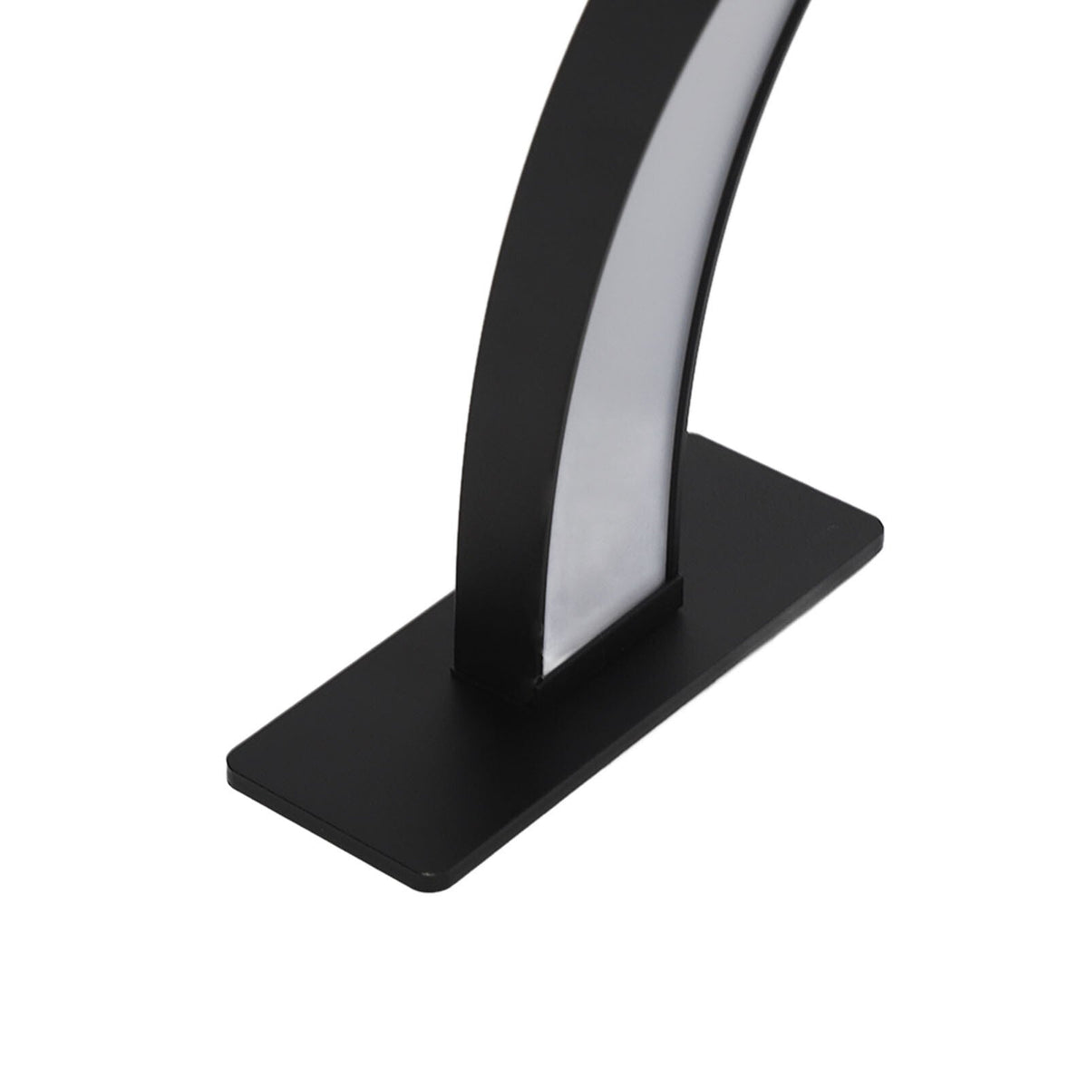Black Half Moon Light Lamp with adjustable arc lighting for beauty and lash technicians