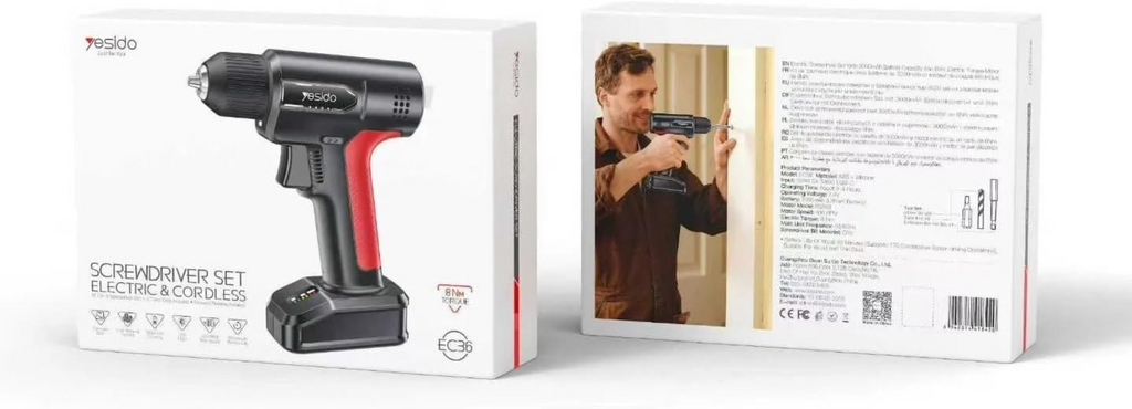Yesido EC36 electric screwdriver – ergonomic anti-slip grip