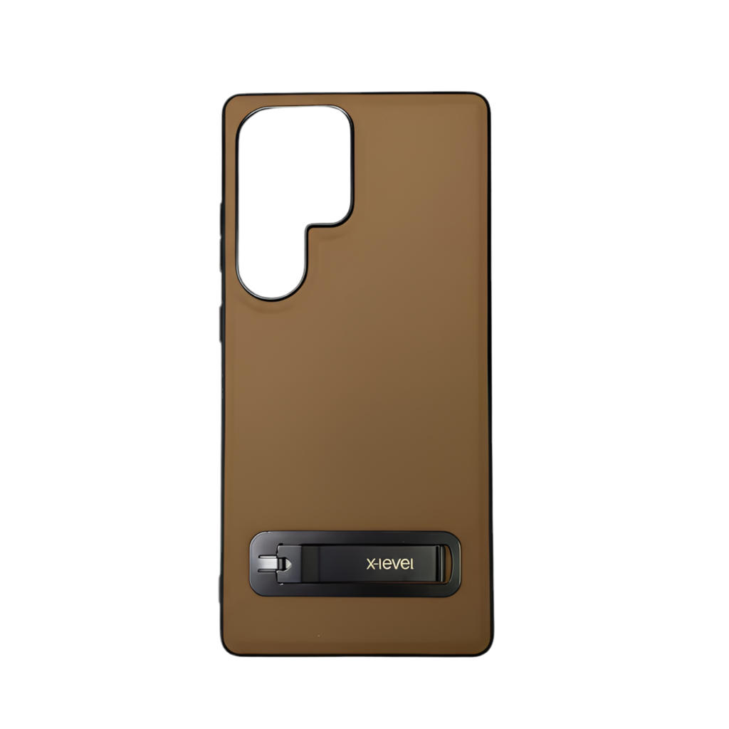 X-Level leather stand case Samsung S25 Ultra front view