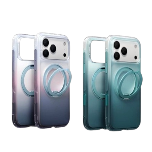 TORRAS Ostand O3 Air Case iPhone 17 Pro – Forest Haze, 360° kickstand