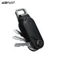 Acefast S4 keychain tracker with PU leather and metal clip

