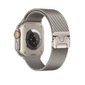 HOCO WA33 stainless steel Apple Watch band silver front view