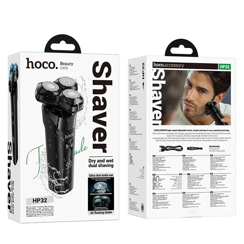 HOCO HP32 electric shaver three blade dual head razor