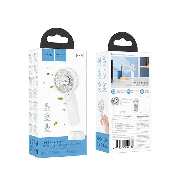 HOCO HX60 portable mini fan handheld and desktop use
