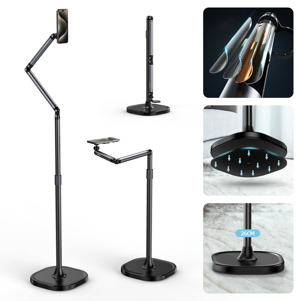 TELESIN magnetic floor stand for mobile video and live shooting