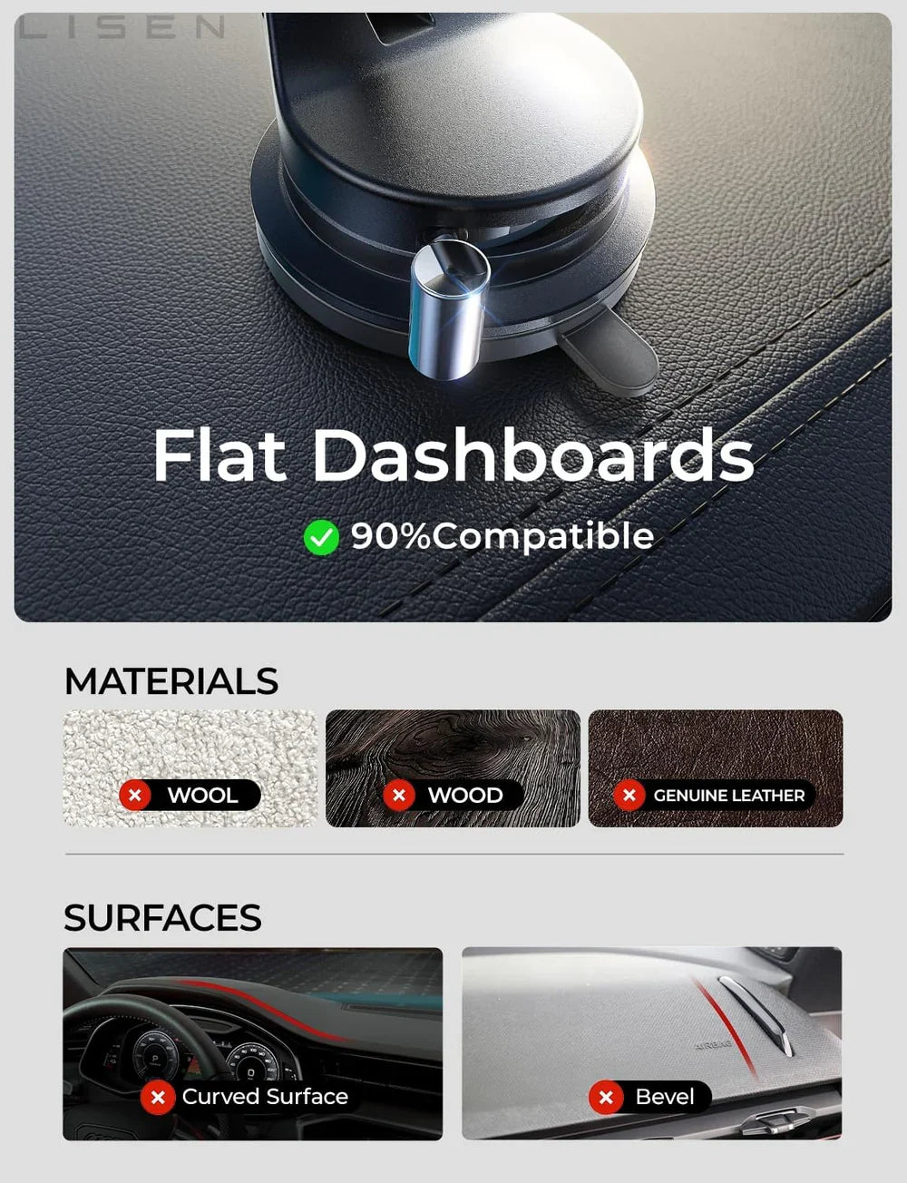 LISEN car mount used for navigation while driving
