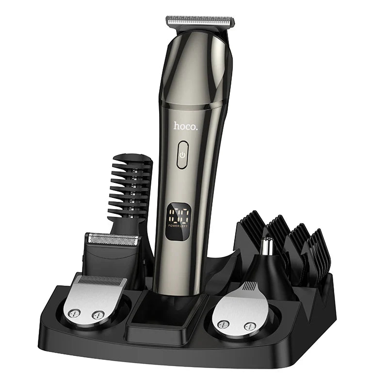 HOCO HP26 6-in-1 hair clipper set with charging base