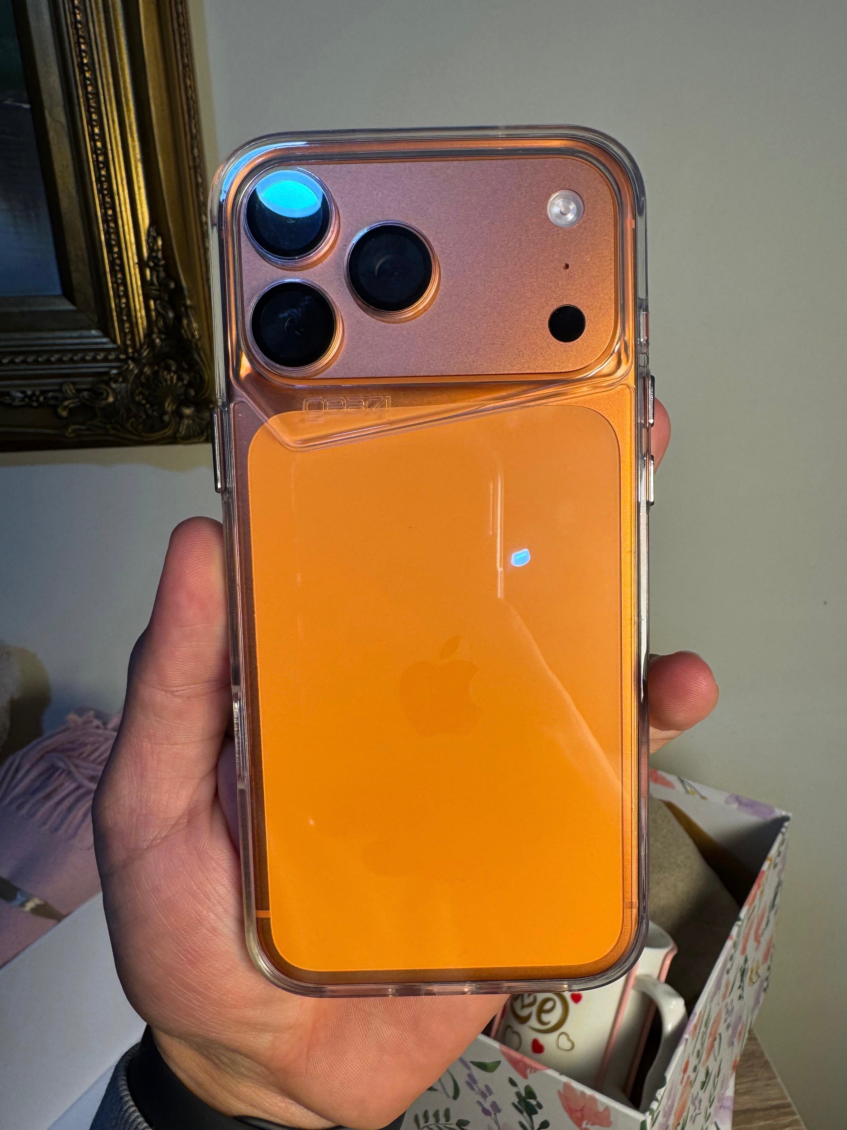 Gear4 clear case transparent back iPhone 17 color visible