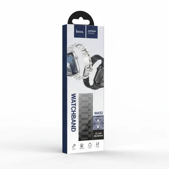 HOCO WA32 smartwatch strap with butterfly clasp mechanism.
