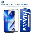 LITO HD Plus clear screen protector front view on iPhone
