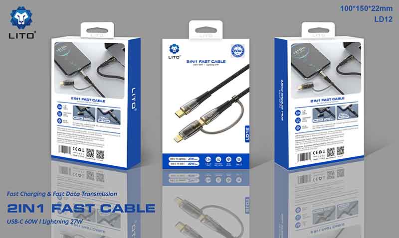LITO LD12 fast charge cable CE certified label