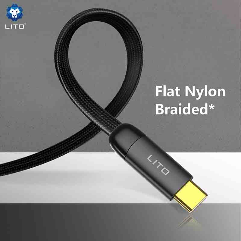LITO LD11 flat braided cable no tangle design