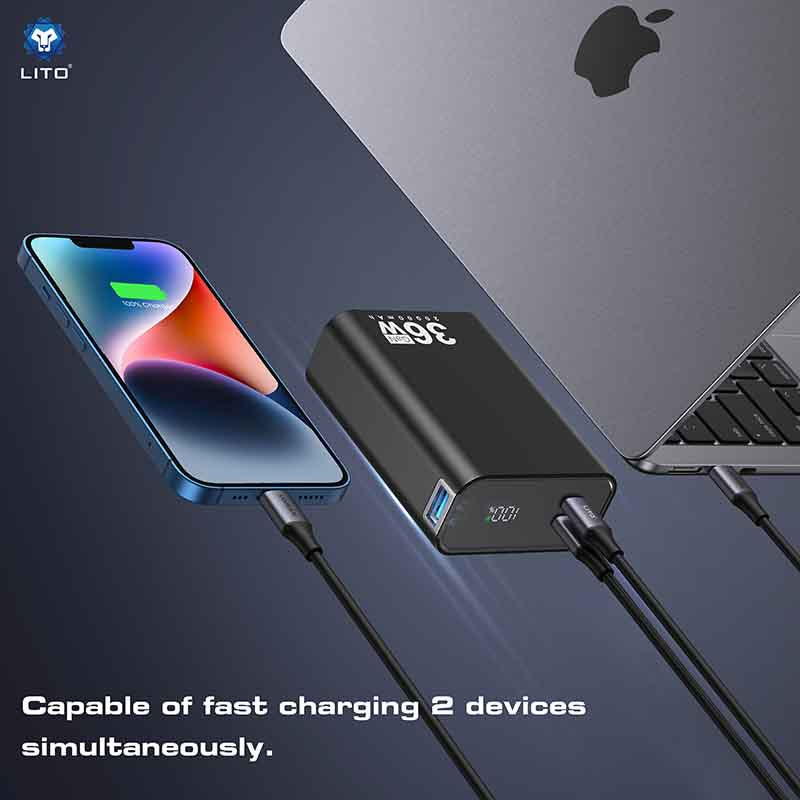 LITO LP02 GaN 36W power bank packaging box