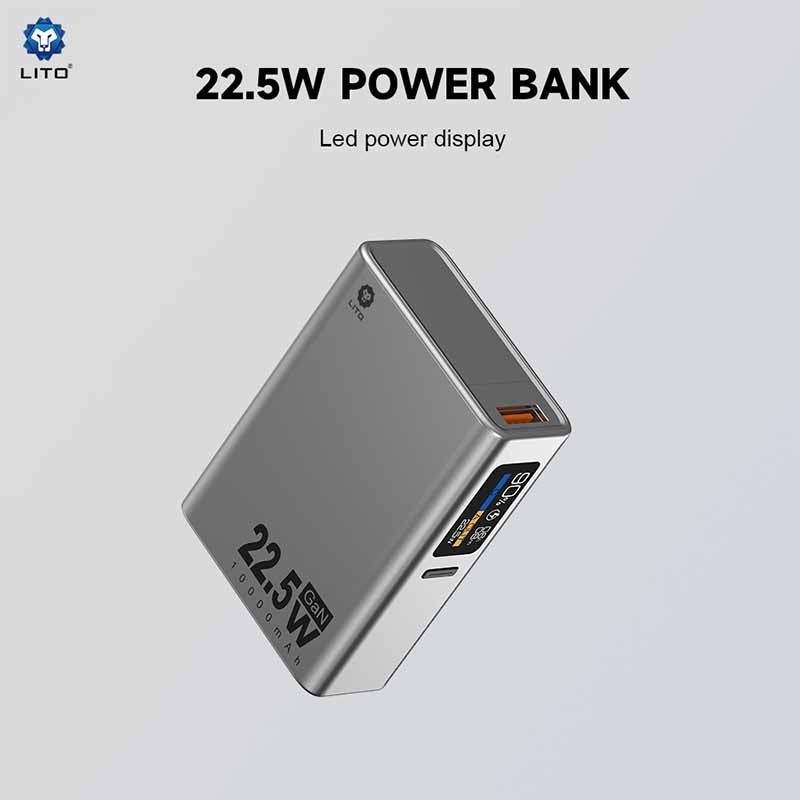 LITO LP05 GaN power bank compact slim design