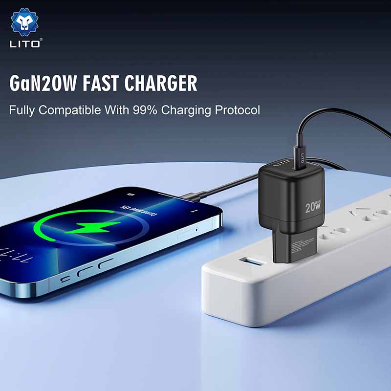 LITO LC10 GaN 20W charger compact travel size