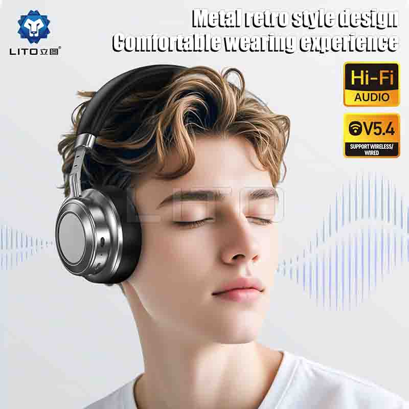 Active noise cancelling headphones LITO LE02 close-up
