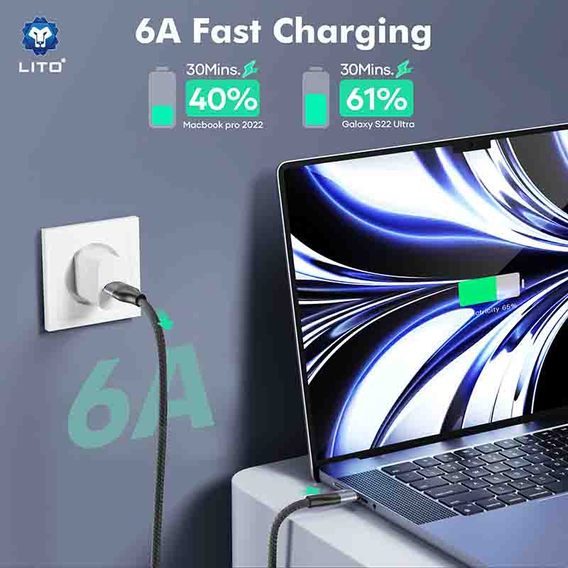 LITO LD23 1m cable charging laptop and phone