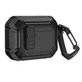 Shockproof AirPods 4 protective case with keychain
