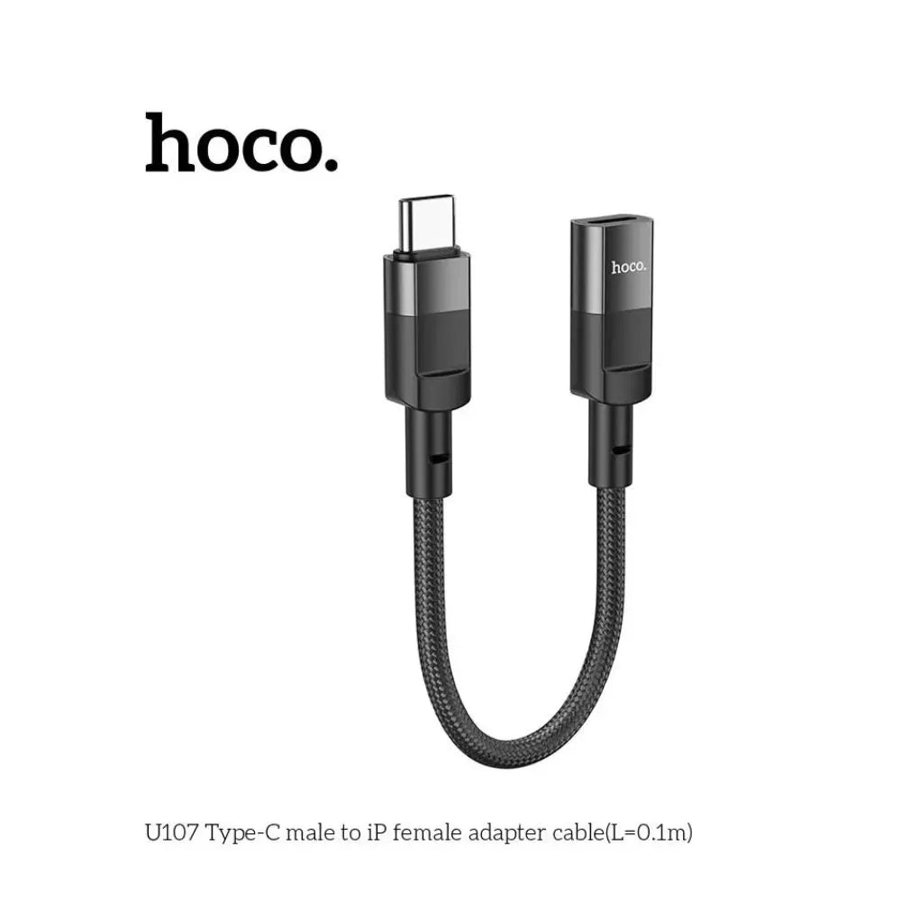 HOCO U107 USB-C Lightning adapter connector ends detail