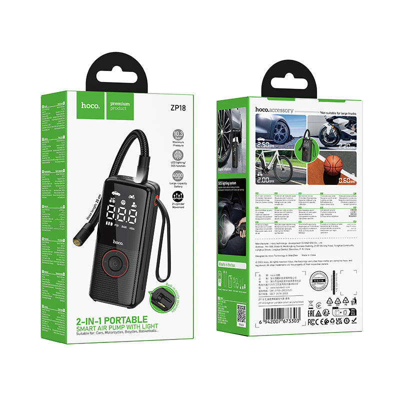 Enlighten Portable Smart Air Pump with Trachea HOCO ZP18