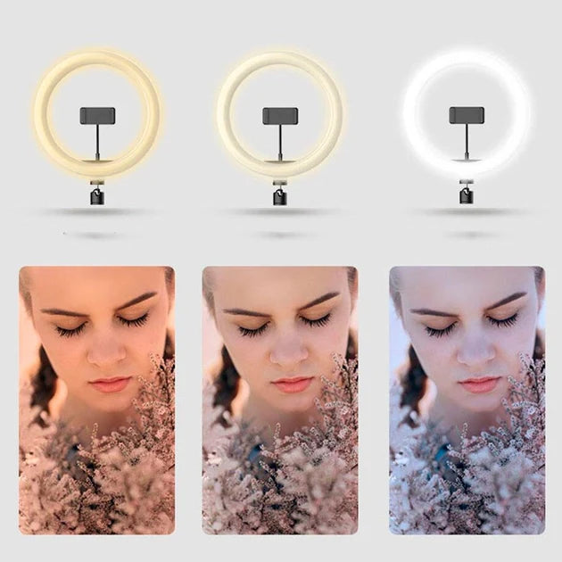 LJJ-33 ring light even lighting portrait photography demo
