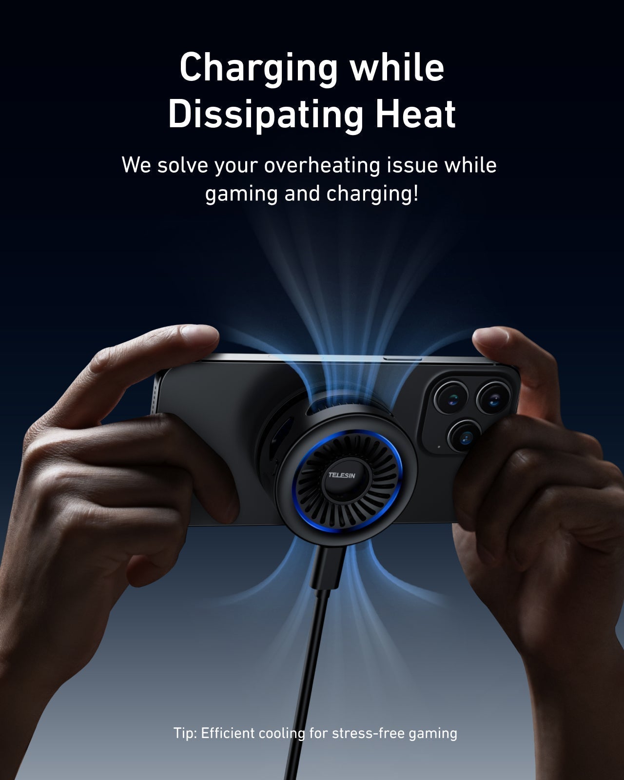 TELESIN Magnetic Phone Cooler fan