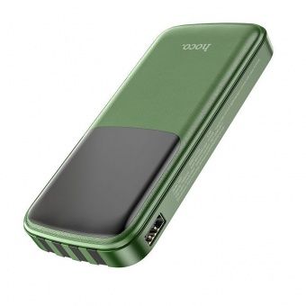 HOCO DB07 power bank with integrated cables for convenience.
