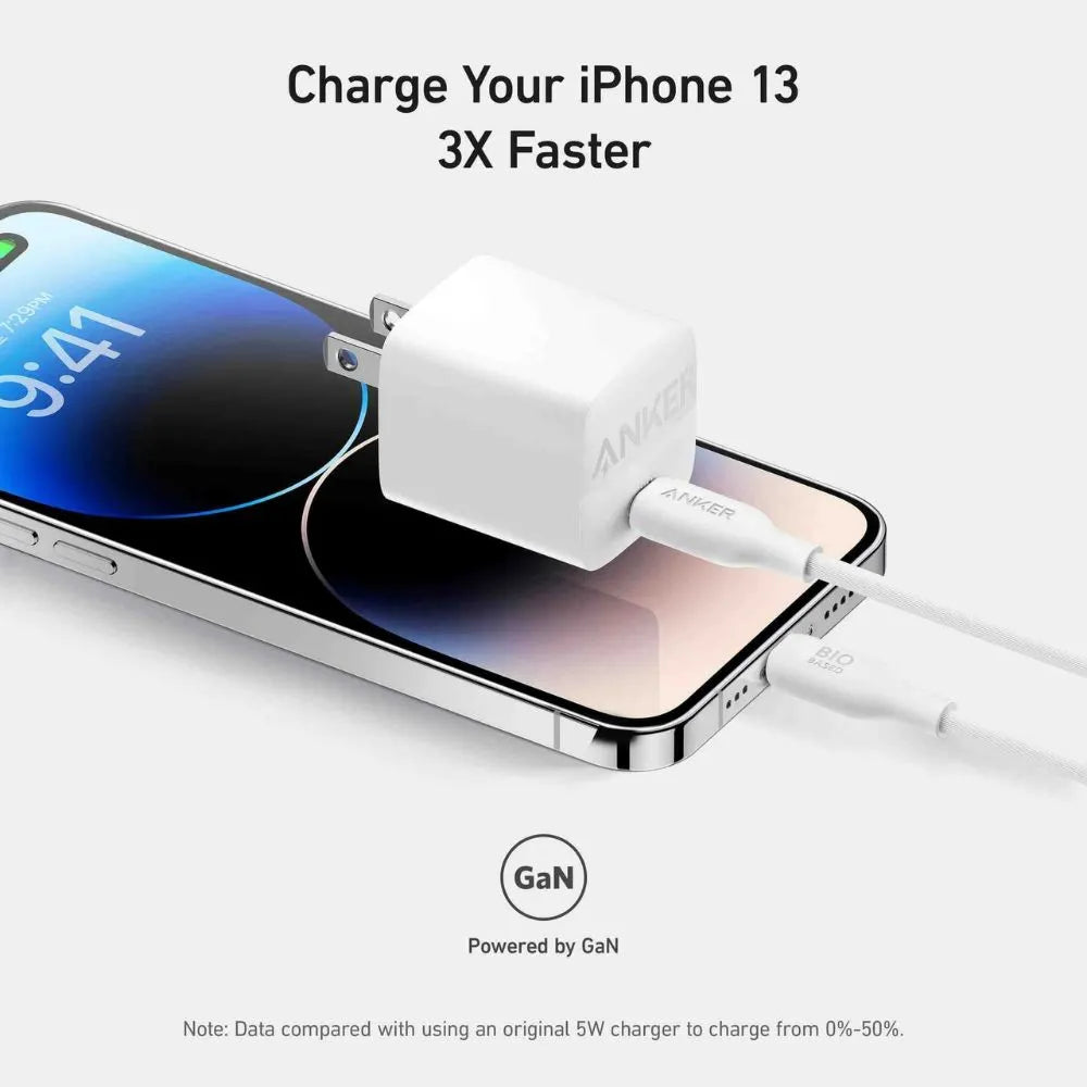 Foldable Anker USB-C charger with GaN technology

