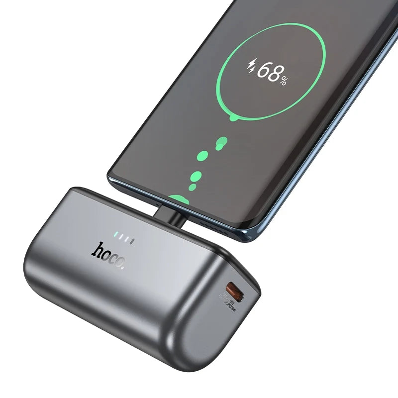 HOCO Q31 compact pocket power bank size comparison