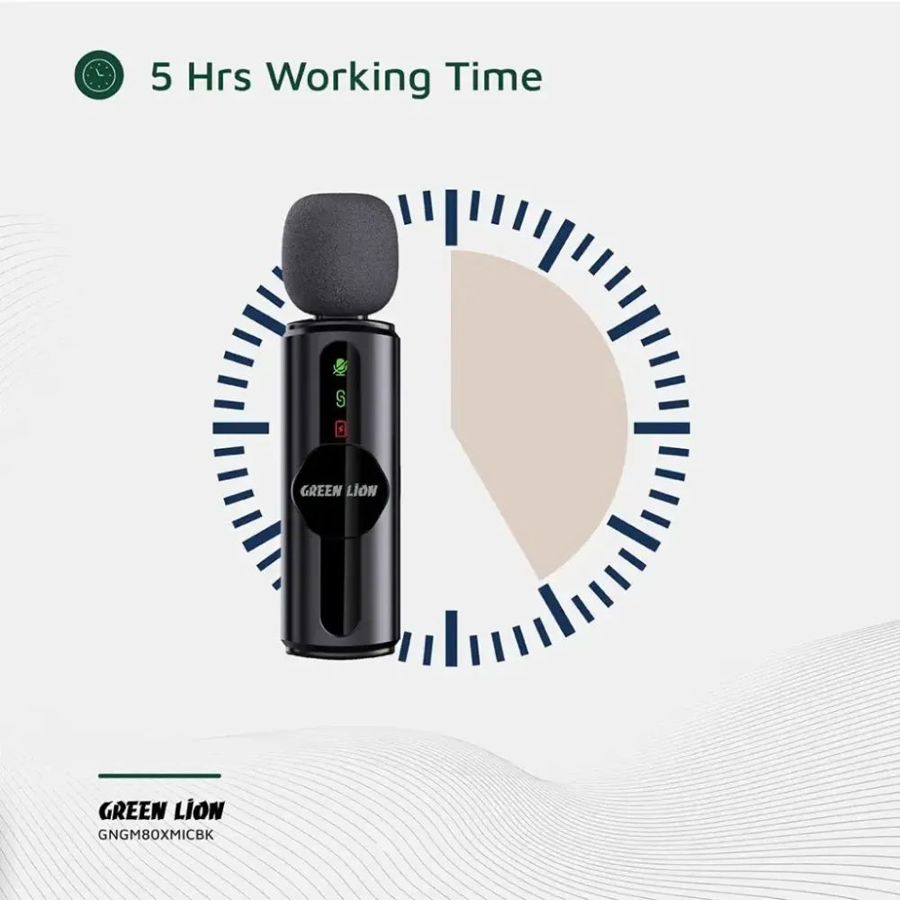 Green Lion GM-80X microphone in use recording