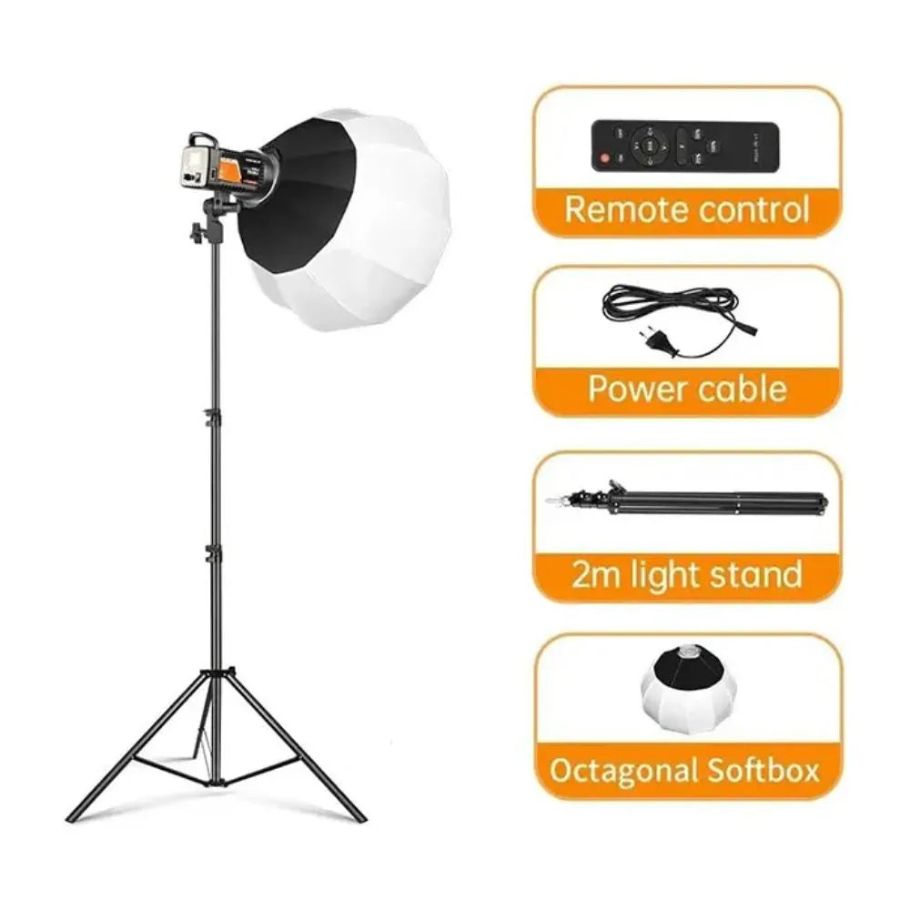 Video lighting setup using Plokama PK-400s kit