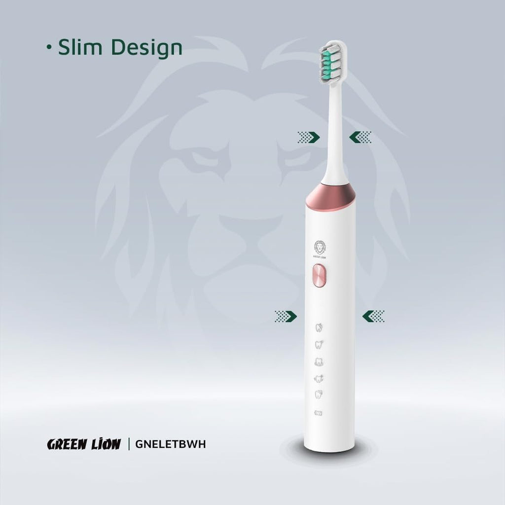 Green Lion oral care toothbrush with smart timer and soft bristles