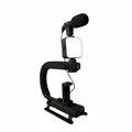 Plokama PK-777 smartphone video rig kit with LED light and microphone

