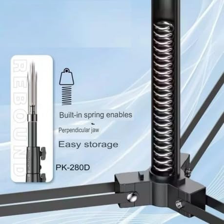Foldable photography light stand with 1/4 screw mount
