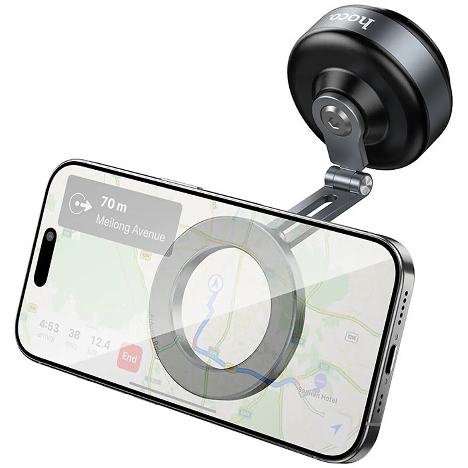 HOCO DCA65 car holder with magnetic ring and Type-C cable