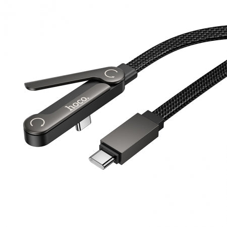 Hoco U150 60W USB C to USB C cable folded as phone stand
