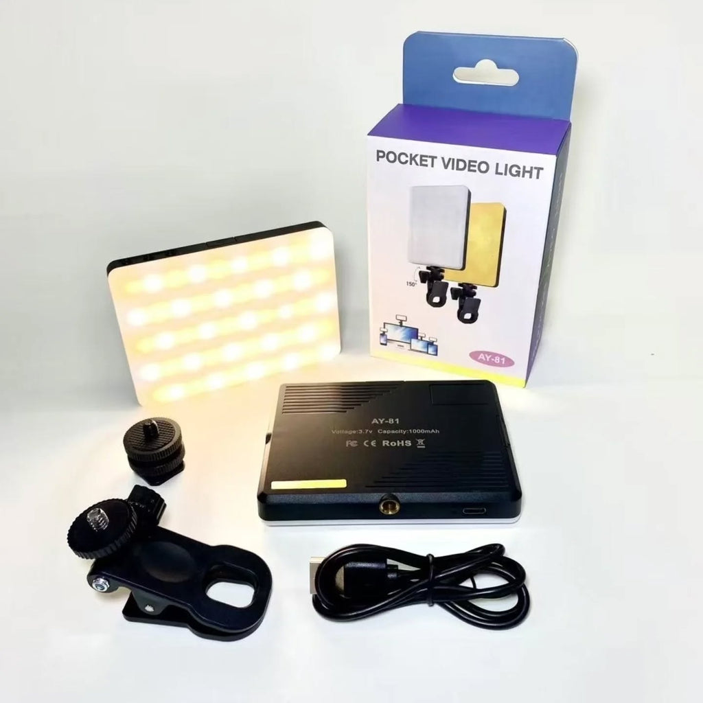 AY-81 Pocket Video Light – Pocket Size Comparison