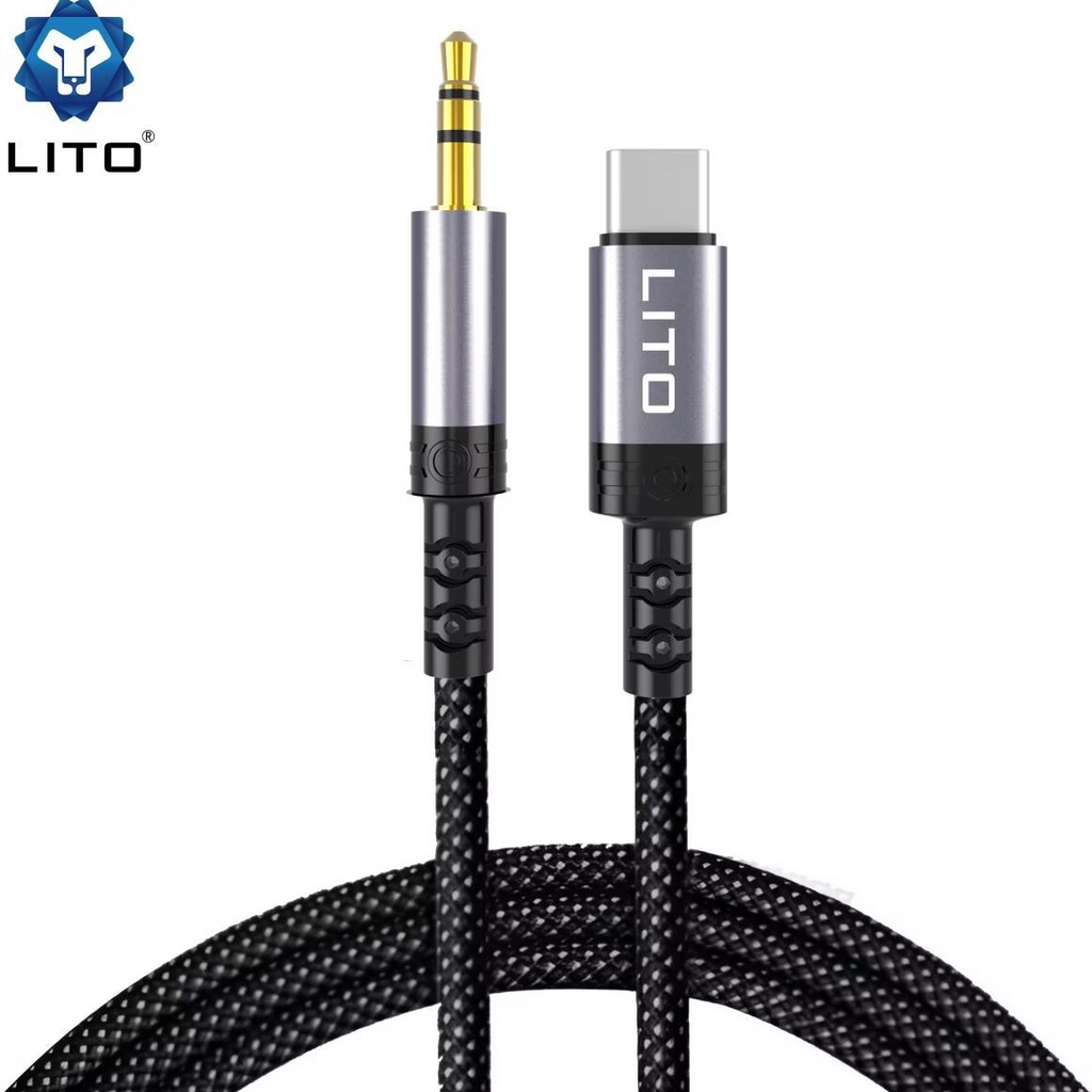 LITO LA01T USB-C to 3.5mm AUX cable front view