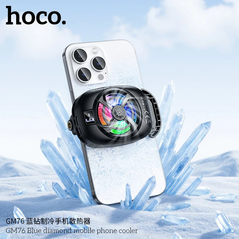 HOCO GM76 gaming phone cooler with adjustable clamp