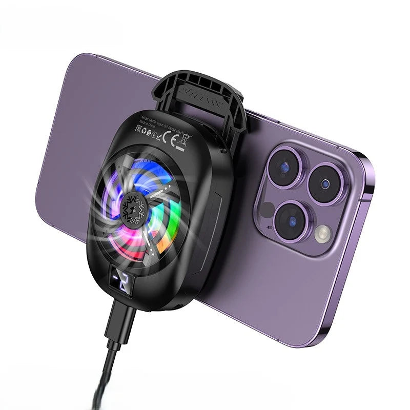 HOCO GM76 mobile phone cooling fan RGB LED display