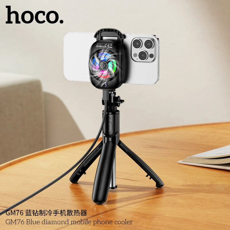 HOCO GM76 RGB mobile cooler for gaming setup