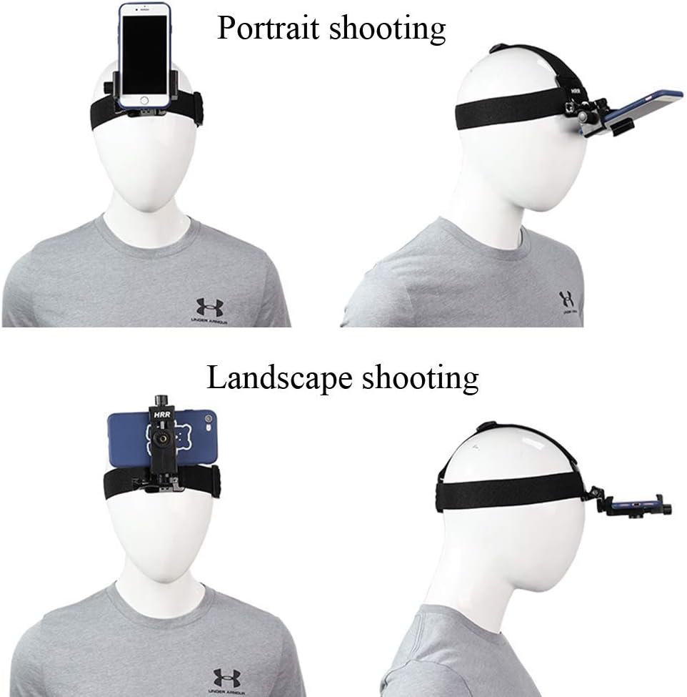 Wearable smartphone head strap holder for outdoor sports vlogging and live streaming
