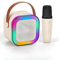 K12 mini karaoke speaker with wireless mic front view
