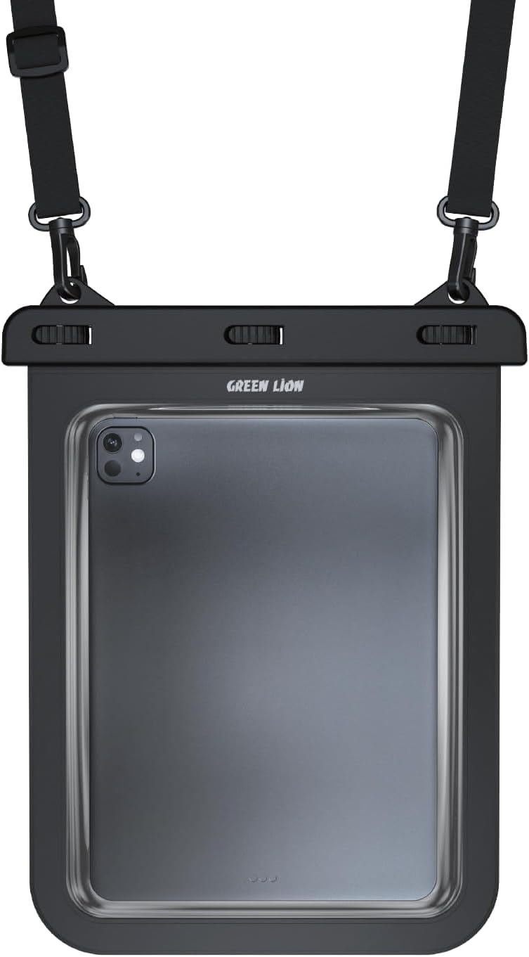 Touchscreen working through waterproof tablet pouch
