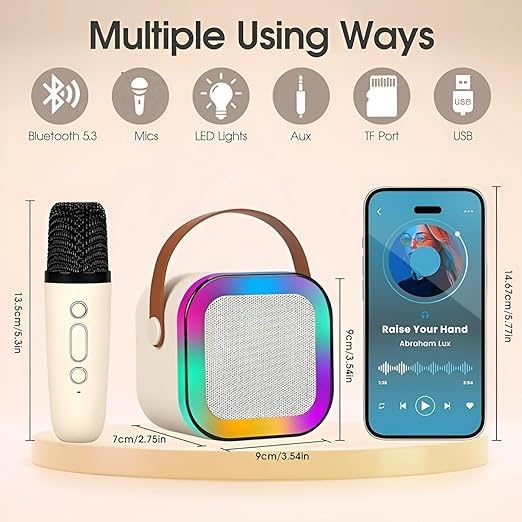 K12 mini karaoke speaker color options kids gift