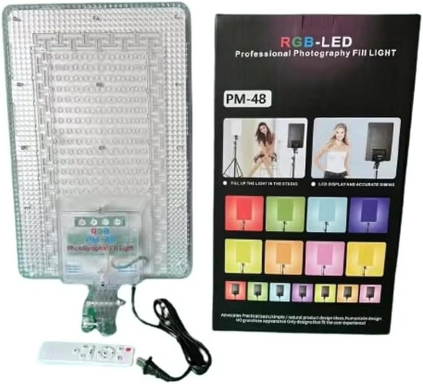 PM-48 RGB fill light – 2700–7000K adjustable white for video