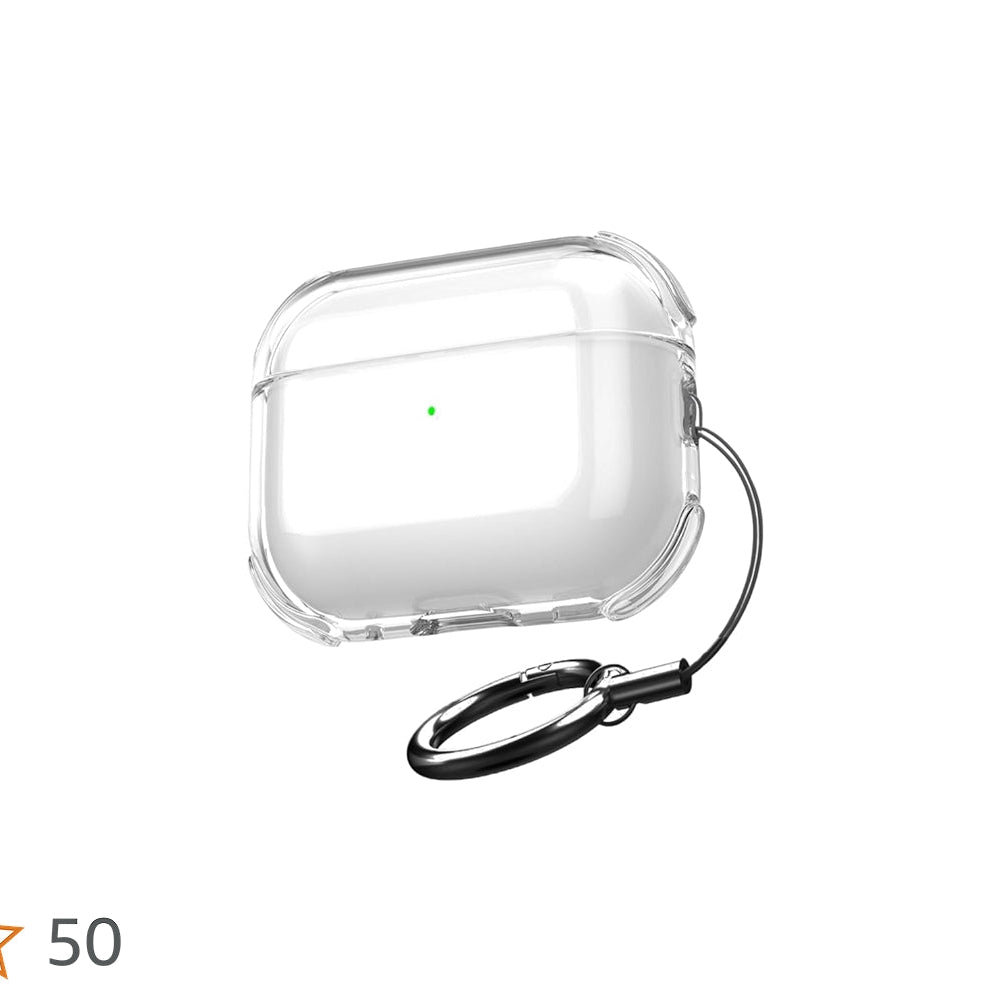 AirPods 4 shockproof clear case front view transparent