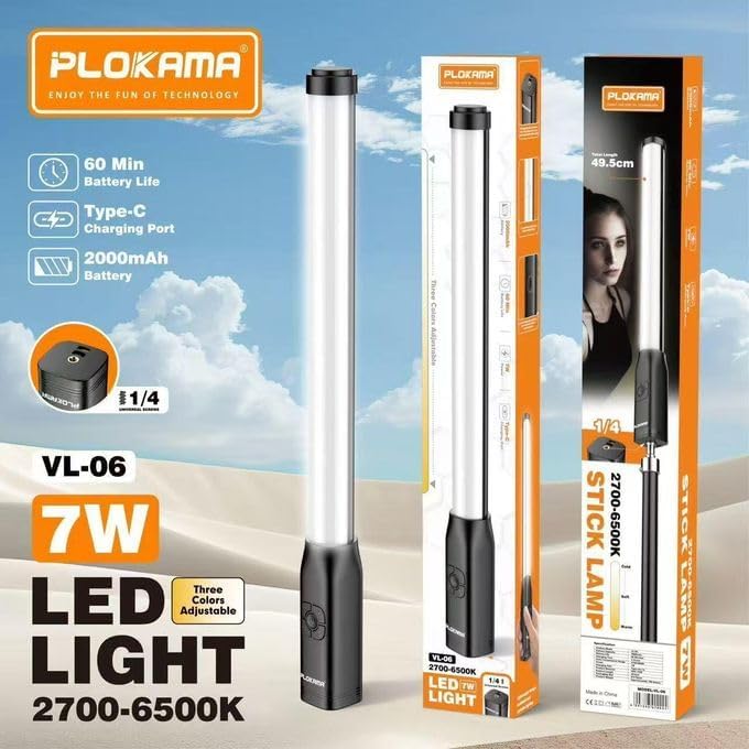 portable LED light with adjustable color temperature 2700 to 6500K

